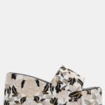 Πλατφόρμες με Πολύχρωμα Λουλούδια - Μαύρο