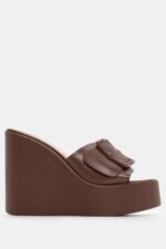 Πλατφόρμες με Φαρδιά Φάσα & Τόκα - Καφέ