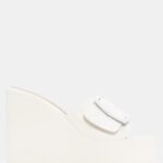 Πλατφόρμες με Φαρδιά Φάσα & Τόκα - Λευκό