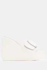 Πλατφόρμες με Φαρδιά Φάσα & Τόκα - Λευκό