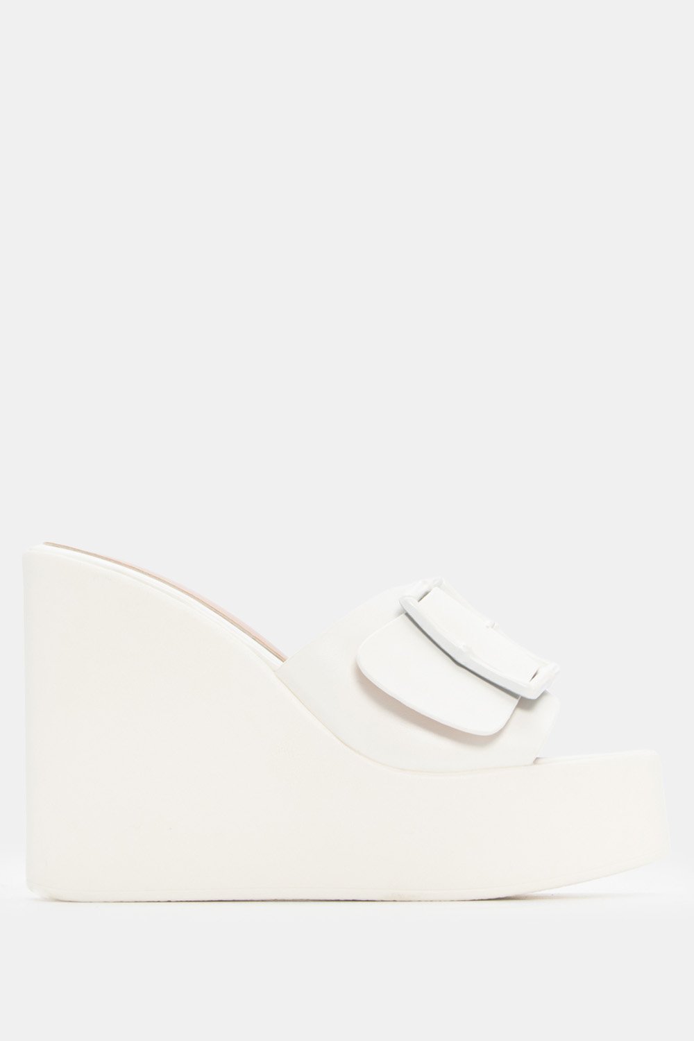 Πλατφόρμες-με-Φαρδιά-Φάσα-Τόκα-Λευκό Πλατφόρμες με Φαρδιά Φάσα & Τόκα - Λευκό