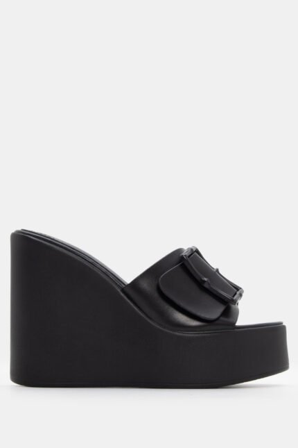 Πλατφόρμες με Φαρδιά Φάσα & Τόκα - Μαύρο