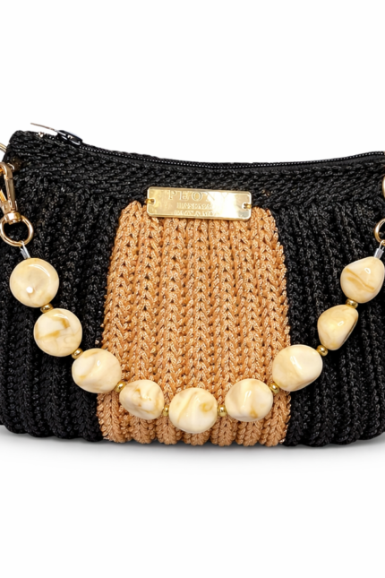 Χειροποίητη Πλεκτή Τσάντα 2 σε 1 με Επιλογή Αλυσίδας – Elegant & Chunky Style