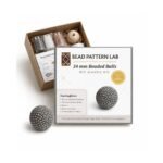 DIY jewelry kit beaded ball with preciosa seed beads black white pink beginner kit