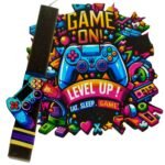 Πασχαλινή λαμπάδα για αγόρι, χειριστήριο game - level up - Image 4