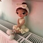 Χειροποίητη Πλεκτή Κούκλα Μπαλαρίνα με λαμπαδα - Image 5