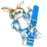 Πασχαλινή λαμπάδα με πλάτη YOLO - cool bunny - Image 2