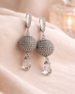 handmade beaded ball earrings with seed beads elegant jewelry