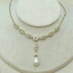 ''Eden Flame '' Εντυπωσιακό κολιέ με κρύσταλλα ασημένιο