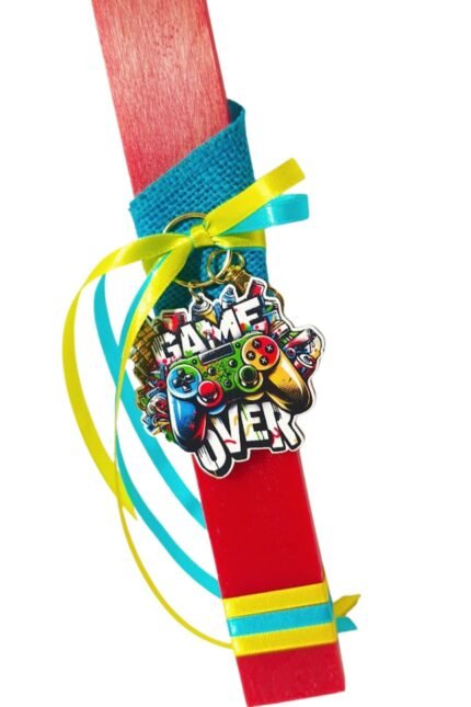 Πασχαλινή λαμπάδα κόκκινη game over