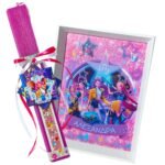 Σετ πασχαλινή λαμπάδα K-Pop με μπρελόκ και κορνίζα με το όνομα - Image 4