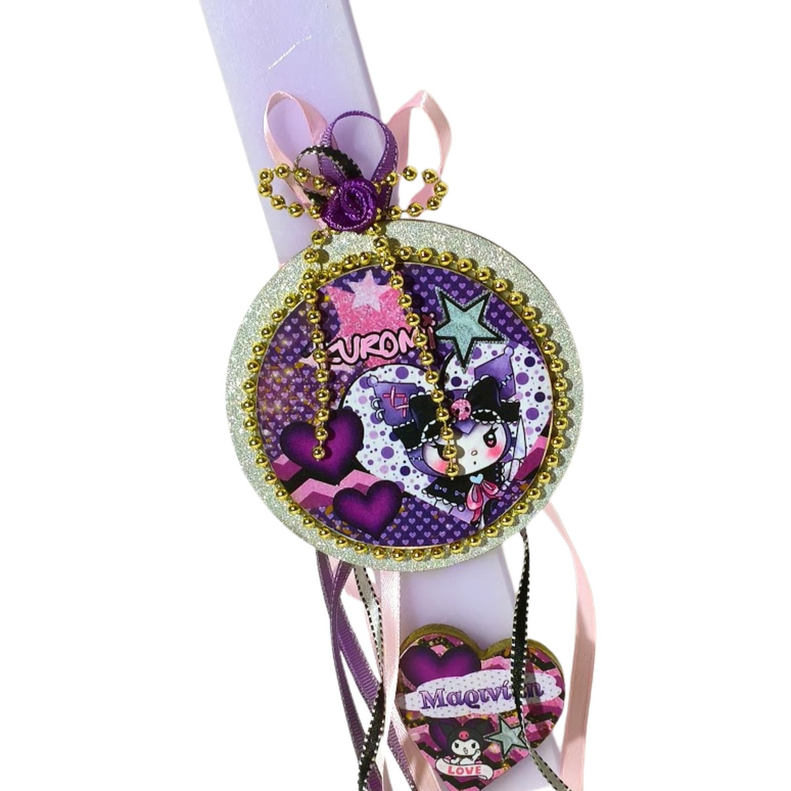 kuromi (13) Πασχαλινή λαμπάδα Kuromi με όνομα - Image 1