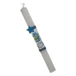 Λαμπάδα πλακέ λευκή " 67 " με όνομα ( 30 εκ.) για αγοράκια