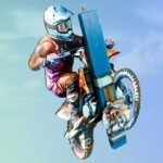 Πασχαλινή λαμπάδα motocross με μπρελόκ και πλάτη - Image 3