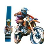Πασχαλινή λαμπάδα motocross με μπρελόκ και πλάτη - Image 2