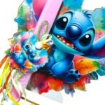 Λαμπάδα Stitch με ξύλινο μαγνητάκι - διακοσμητικό και πλάτη με βάση - Image 4