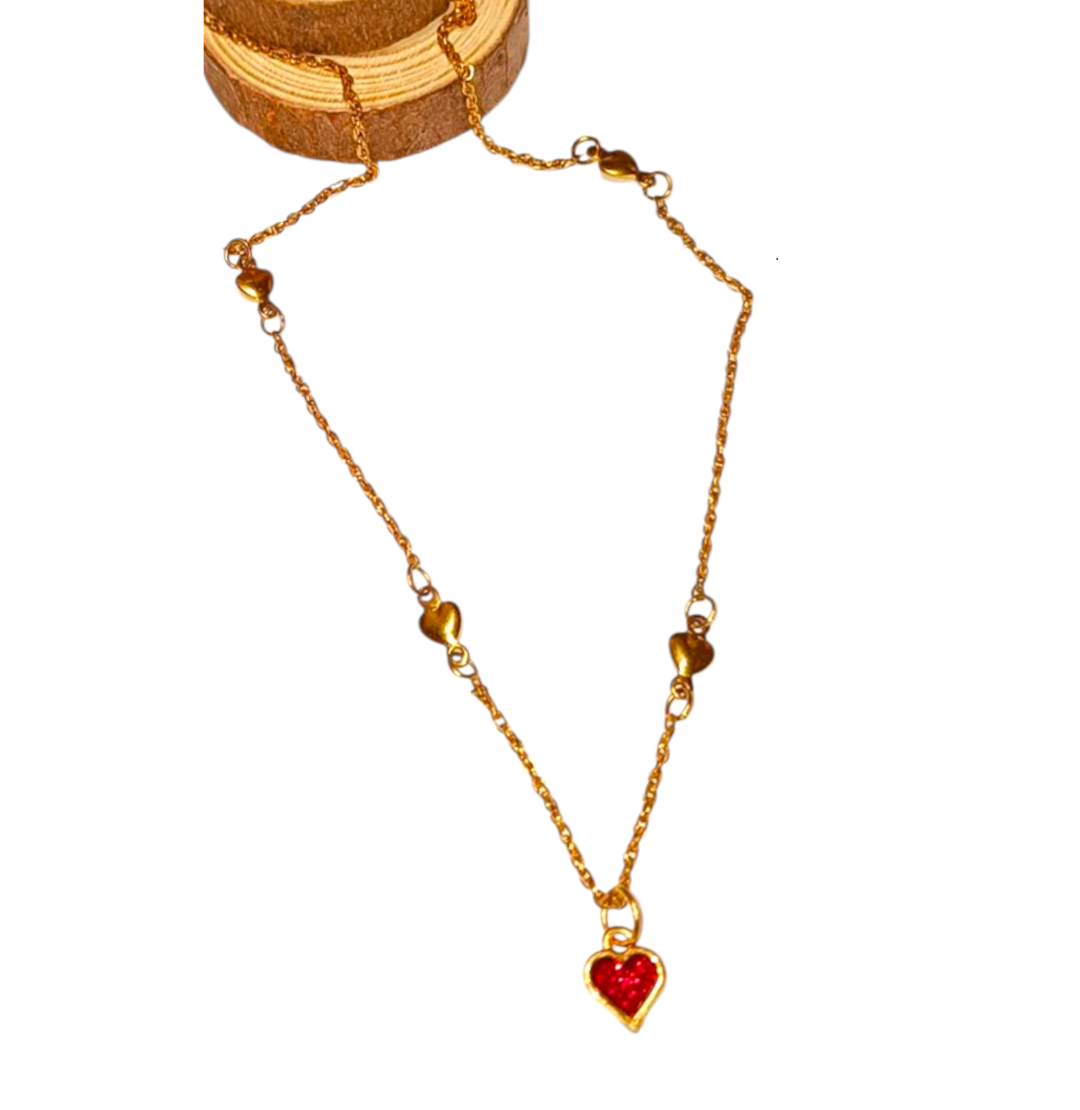 transparent-Photoroom (15) Χειροποίητο ατσάλινο κολιέ με καρδιές και μενταγιόν κόκκινη καρδιά - Image 1