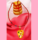 Χειροποιητο κολιε <> με κρυσταλλικες χαντρες και μενταγιον καρδια απο πολυμερη πηλο - Image 6