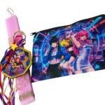 Σετ πασχαλινή λαμπάδα K-Pop με διακοσμητικό και νεσεσέρ - Image 3