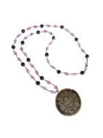 Ροζάριο με Μπλε Χρυσόλιθο, Λιλά Jade και Μοτίφ