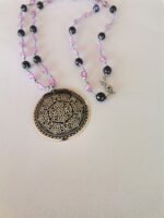 Ροζάριο με Μπλε Χρυσόλιθο, Λιλά Jade και Μοτίφ - Image 4