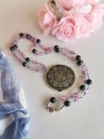 Ροζάριο με Μπλε Χρυσόλιθο, Λιλά Jade και Μοτίφ - Image 6