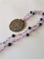 Ροζάριο με Μπλε Χρυσόλιθο, Λιλά Jade και Μοτίφ - Image 5