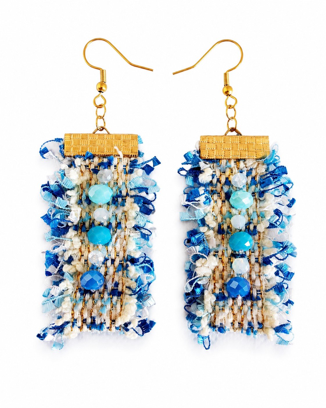 EARRINGS TRESA 1 4.5 Χειροποίητα γυναικεία σκουλαρίκια από τρέσα και κρύσταλλα