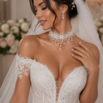 '' Bella lace '' τσόκερ με δαντέλα και πέρλες χειροποίητο