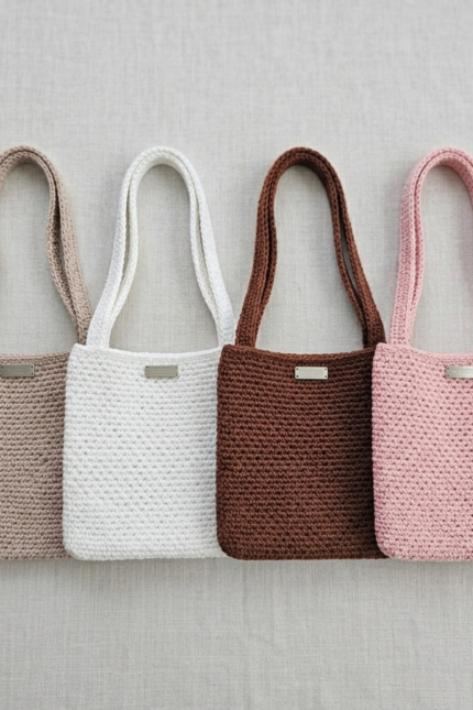 Croshet tote bag various colors