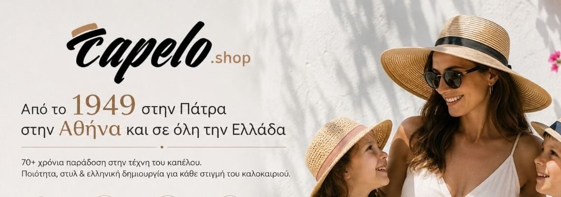 Capelo.shop - Καλοκαιρινά γυναικεία και παιδικά καπέλα, ελληνική παράδοση από το 1949.