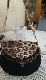 Wild Noir χιαστί τσάντα με animal print - Image 3
