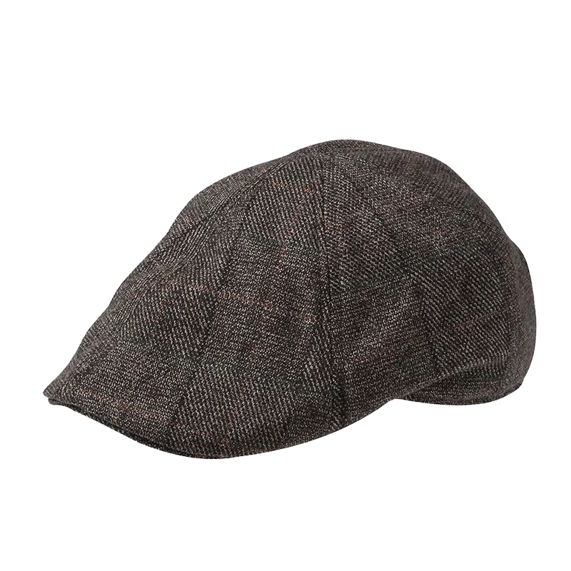 Check-Duckbill-Τραγιάσκα-Karfil-Hats-Brown Ανδρικό καπέλο Check Duckbill Τραγιάσκα | Karfil Hats Brown Capelo