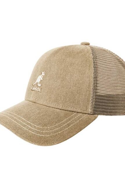 Ανδρικό καπέλο baseball Distressed Cotton Mesh Baseball | Kangol Beige Capelo
