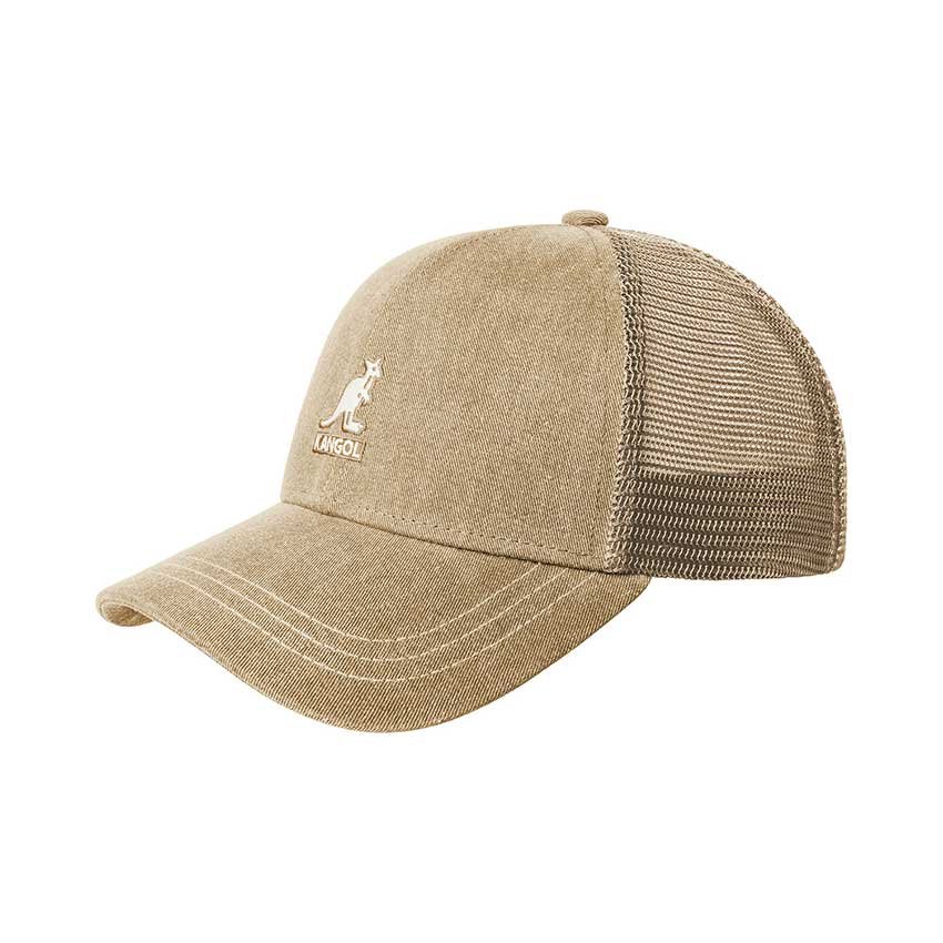 Distressed-Cotton-Mesh-Baseball-Kangol-Beige Ανδρικό καπέλο baseball Distressed Cotton Mesh Baseball | Kangol Beige Capelo