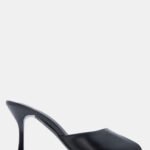 Γυναικεία mules Mules Peep Toe με Τακούνι – Μαύρο LUIGI