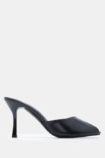 Γυναικεία mules Mules Peep Toe με Τακούνι – Μαύρο LUIGI