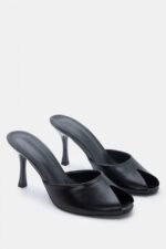 Γυναικεία mules Mules Peep Toe με Τακούνι – Μαύρο LUIGI – εικόνα 3