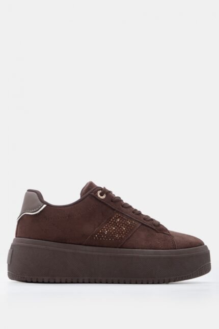 Γυναικεία sneakers Sneakers με Διακοσμητικό Strass – Καφέ Σκούρο LUIGI – εικόνα 2