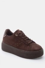Γυναικεία sneakers Sneakers με Διακοσμητικό Strass – Καφέ Σκούρο LUIGI – εικόνα 4