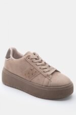 Γυναικεία sneakers Sneakers με Διακοσμητικό Strass – Μπεζ-Σκούρο LUIGI – εικόνα 4