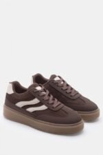 Γυναικεία sneakers Sneakers σε Συνδυασμό Χρωμάτων & Υλικών – Καφέ Σκούρο LUIGI – εικόνα 3