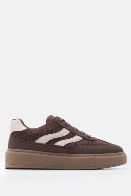 Γυναικεία sneakers Sneakers σε Συνδυασμό Χρωμάτων & Υλικών – Καφέ Σκούρο LUIGI