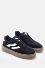 Γυναικεία sneakers Sneakers σε Συνδυασμό Χρωμάτων & Υλικών – Μαύρο LUIGI – εικόνα 3