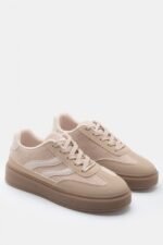 Γυναικεία sneakers Sneakers σε Συνδυασμό Χρωμάτων & Υλικών – Μπεζ-Σκούρο LUIGI – εικόνα 3