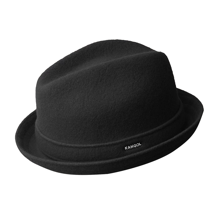 Wool-Player-Καβουράκι-Kangol-Black Ανδρικό καπέλο Wool Player Καβουράκι | Kangol Black Capelo