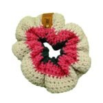 Pink Camellia Scrunchie
