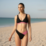 Μαγιό Bikini Bella Black/Pink Crinkle ρούχο της Zebras & Libras – εικόνα 4
