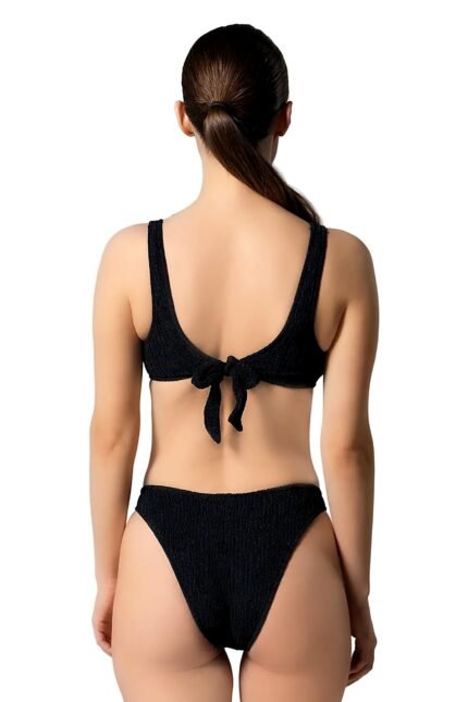 Μαγιό Bikini Evelyn Black Crinkle ρούχο της Zebras & Libras – εικόνα 2