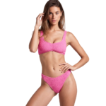 Μαγιό Bikini Silia Pink Crinkle ρούχο της Zebras & Libras